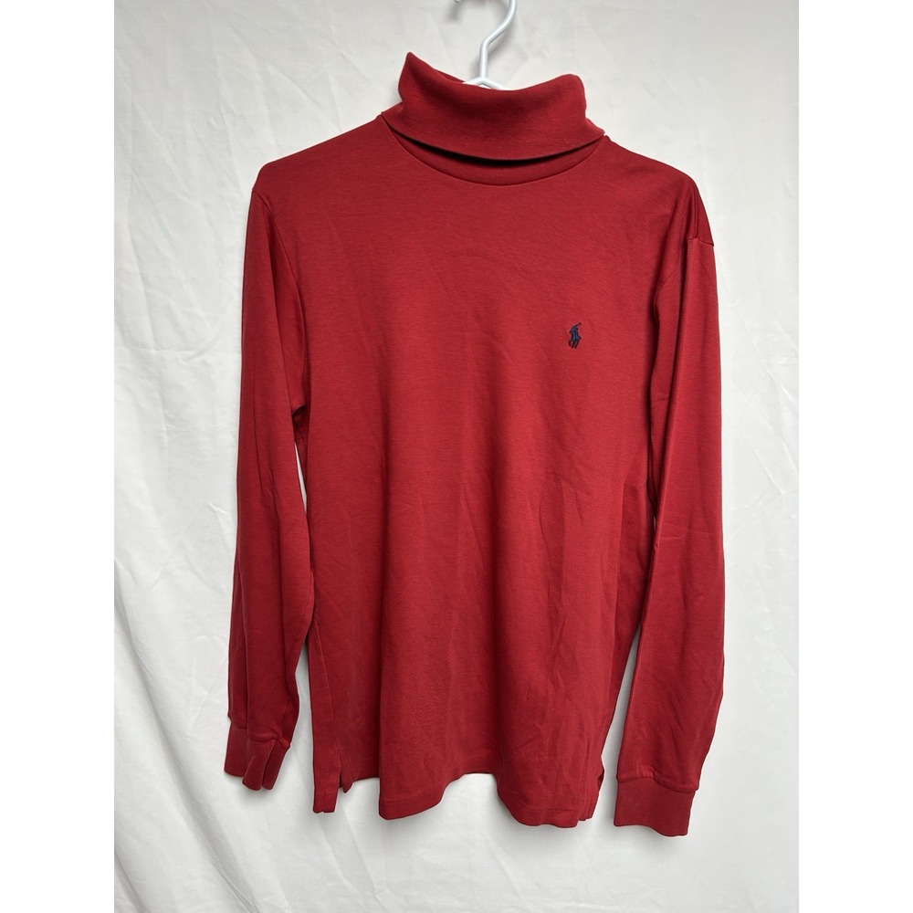 Polo By Ralph Lauren Vintage Red Turtleneck 90's Heritage Made In USA Men's L